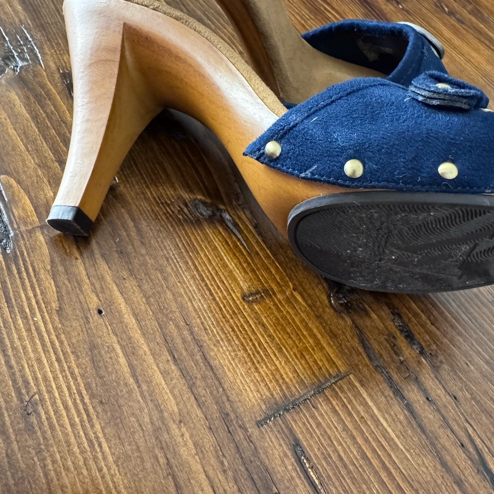 Worthington Navy and Tan Slide Sandals - Picture 7 of 10